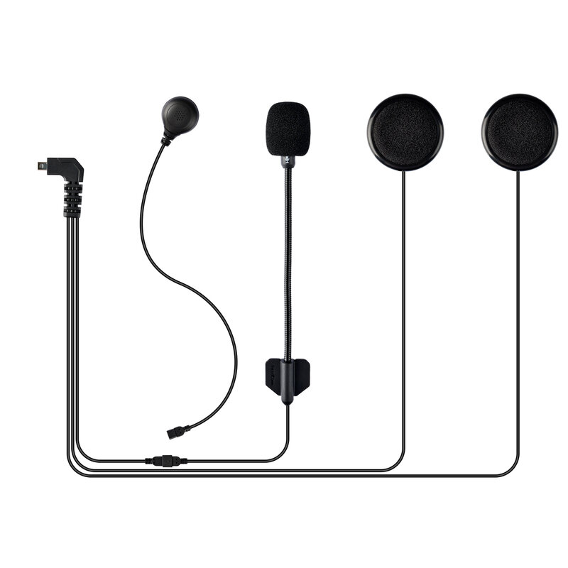 Freedconn Mikrofon Earphone & Klip Hanya Cocok untuk T-COMVB TCOM-SC TCOM-OS Bluetooth Sepeda Motor Helm Intercom Headset