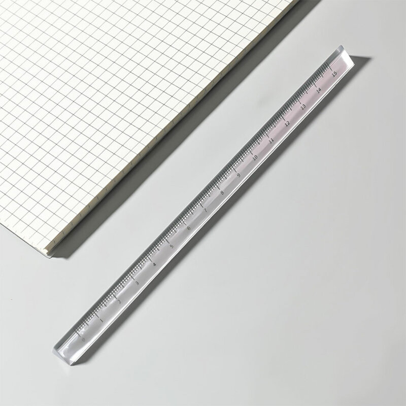 분명 포켓 스트레이트 눈금자 플라스틱 편지지 측정 도구 휴대용 바느질 직물 목공 도면 15cm/20cm
