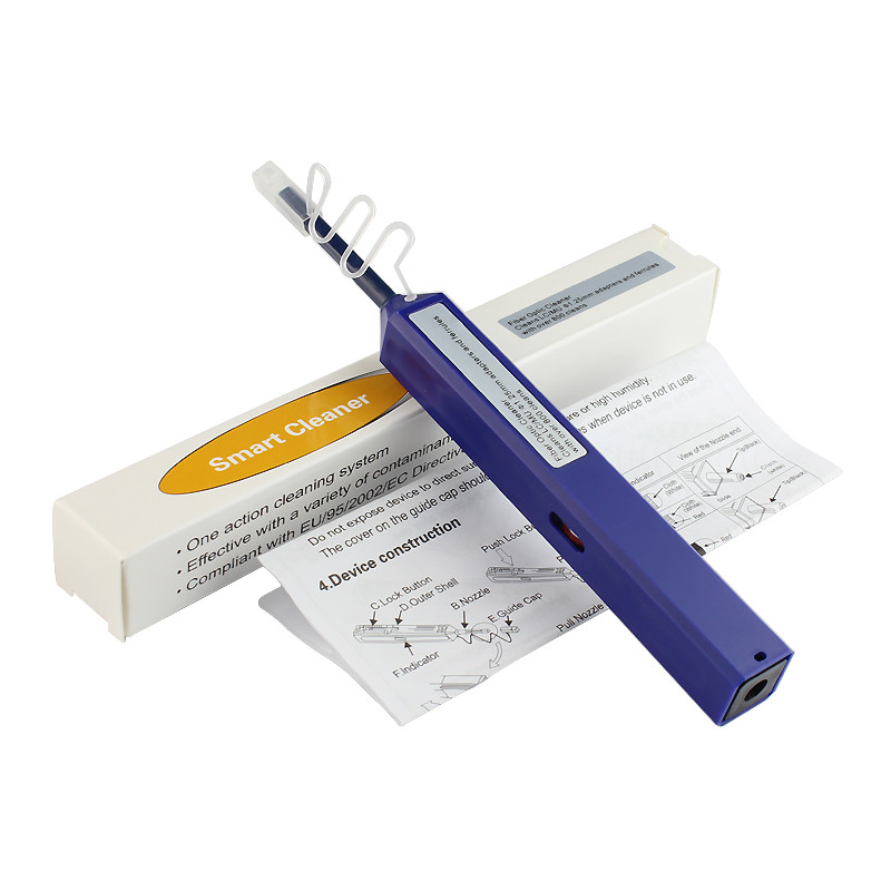 Ftth fibra óptica caneta ferramenta 2.5mm lc mu 1.25mm sc fc st lc conector óptico smart cleaner frete grátis