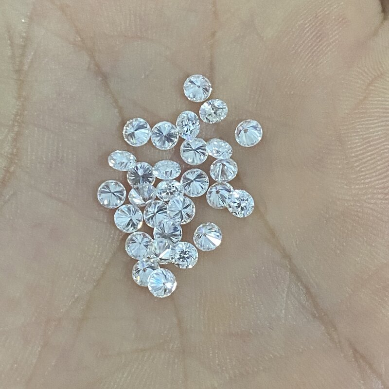 2 قطعة 2.9 مللي متر الماس الطبيعي VS1 وضوح FG اللون الأبيض الحقيقي الأرض أحجار صغيرة الحجم