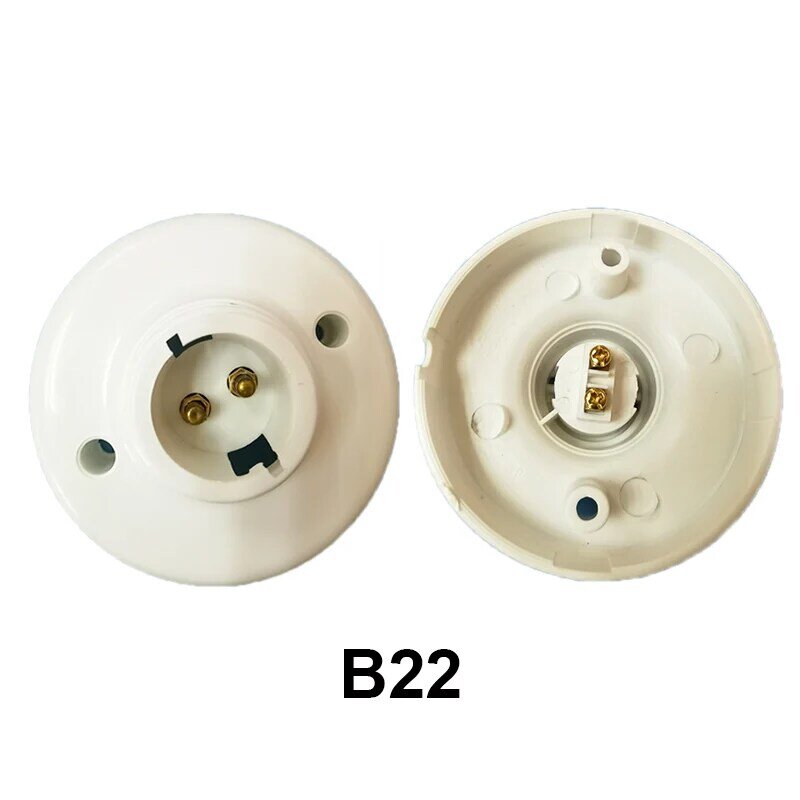 1/5 Buah Sekrup Dasar Lampu E27 B22 Dudukan Lampu Soket Dasar Bola Lampu E27 AC Steker Dinding Pemegang Adaptor Snap-In Dudukan Lampu