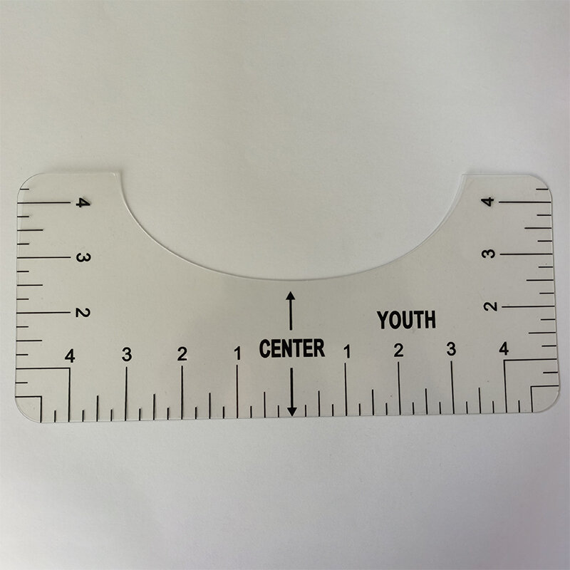Régua do guia do alinhamento do t-camisa de 4 pces, ferramenta do alinhamento do t-camisa para fazer o infantil adulto da criança da juventude do design do centro