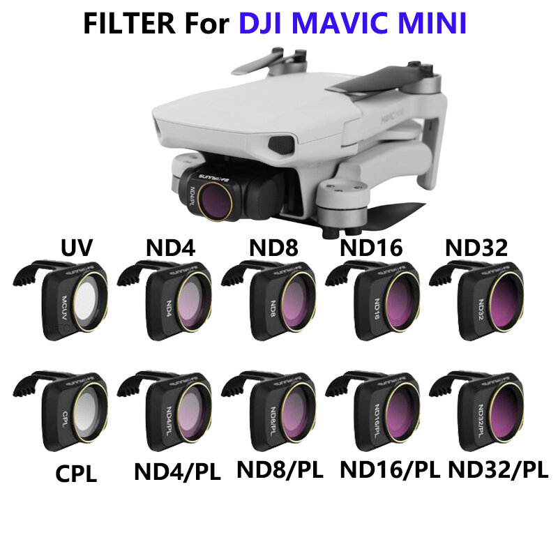 DJI Mavic Mini 2 /MINI SE Lensa Kamera ND/PL Polarfilter Kit MCUV ND4 ND8 ND16 ND32 CPL untuk Aksesori Drone Mini DJI Mavic