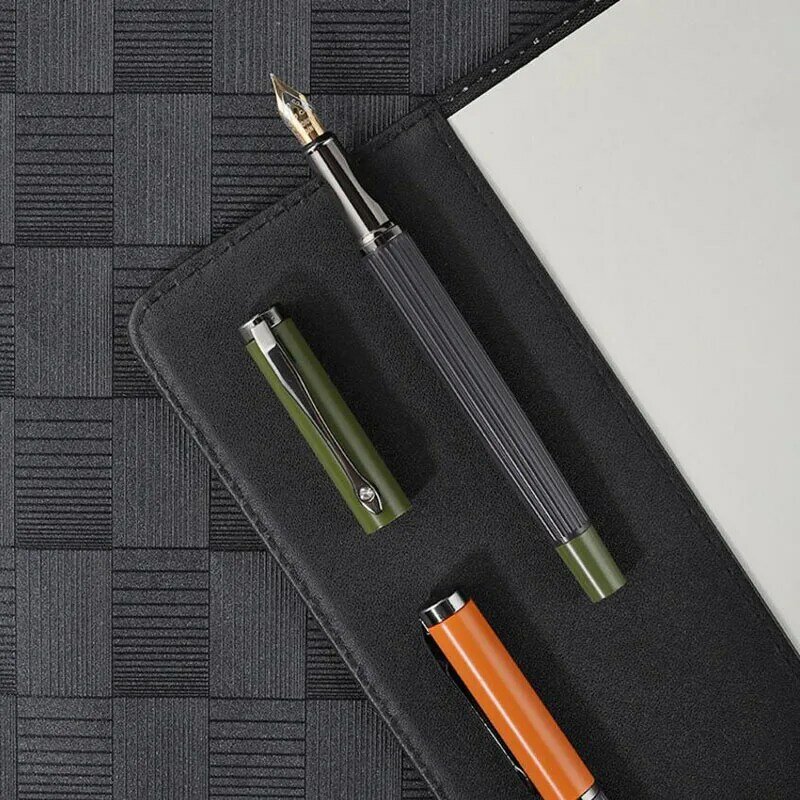 男性用の高級金属インク万年筆,新しいデザイン,オフィス用,ライティングペン,2つの購入,提供するのに理想的