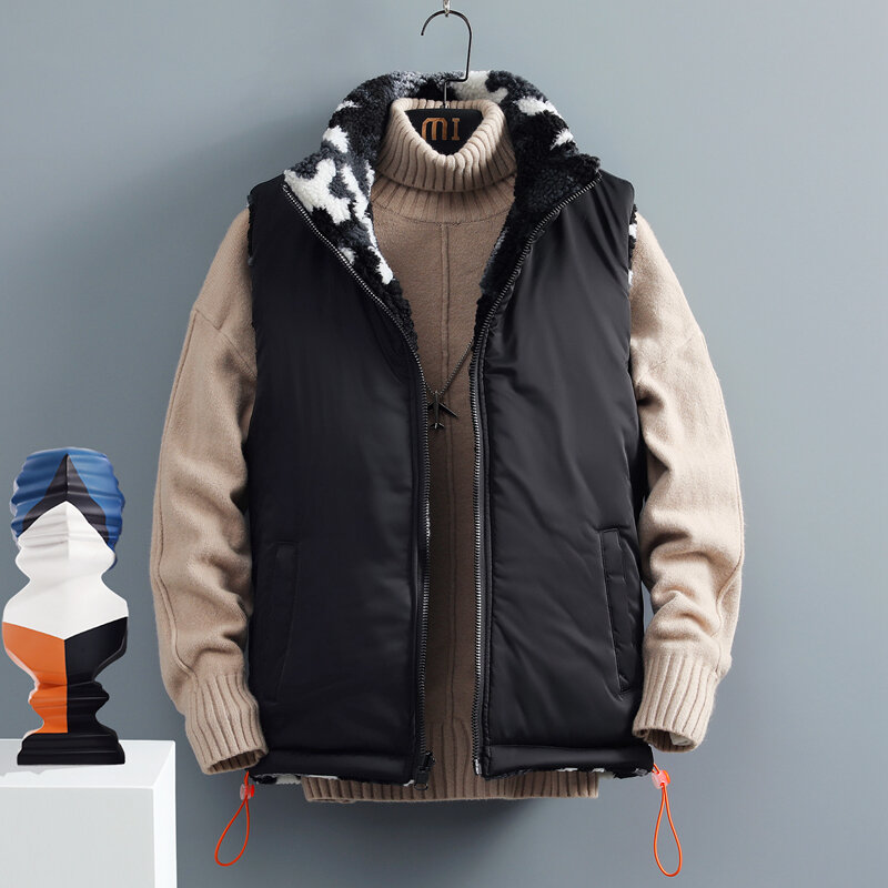 Chaleco acolchado de algodón para hombre, chaqueta sin mangas, informal, grueso, Abrigos de moda, otoño e invierno, novedad de 2021