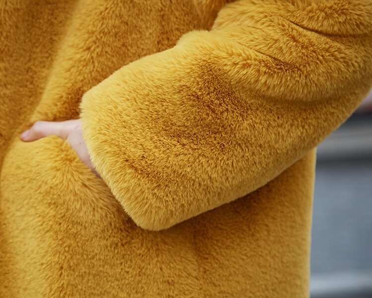 女性用ロングフェイクファージャケット,ラージサイズ,ウィンターコート,厚手,暖かい,イミテーションミンク,2020