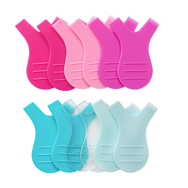 女性用の再利用可能なプラスチック製まつげブラシ,まつげをクリーニングするためのメイクツール,10/20ユニット
