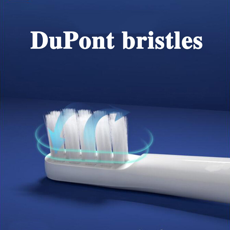 XIAOMI MIJIA-Têtes de brosse à dents électrique sonique T100, 4 pièces, buses d'aspirateur à poils souples DuPont, cadeaux de fil dentaire
