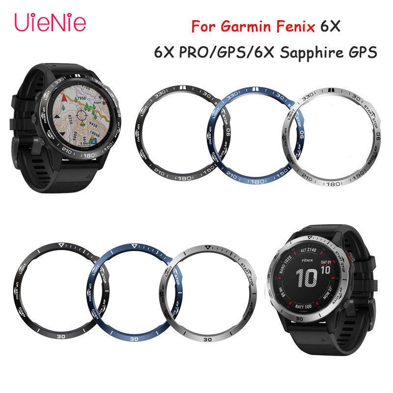 Per Garmin Fenix 6X cornice anello cornice quadrante custodia protettiva anello antigraffio per Garmin Fenix 6X PRO/GPS/6X Sapphire GPS