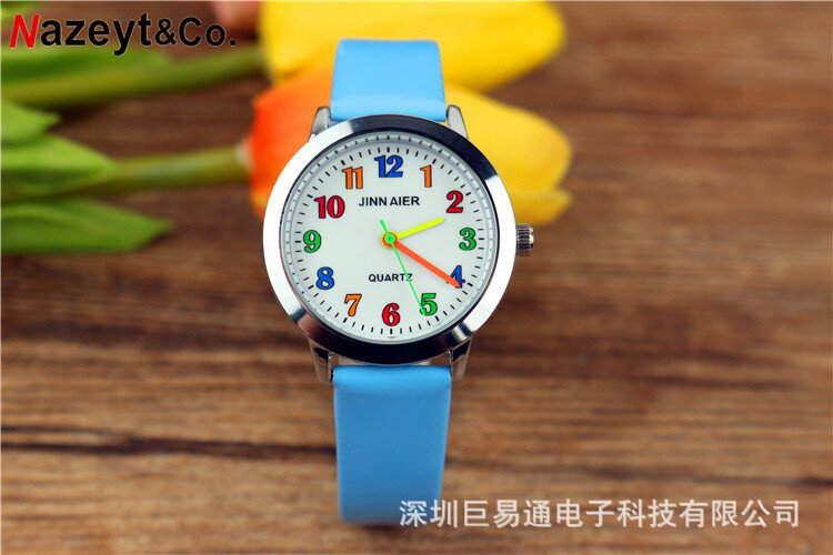 2021 популярные детские Мультяшные кварцевые часы для начальной и средней школы милые цветные цифровые наручные часы с ремешком