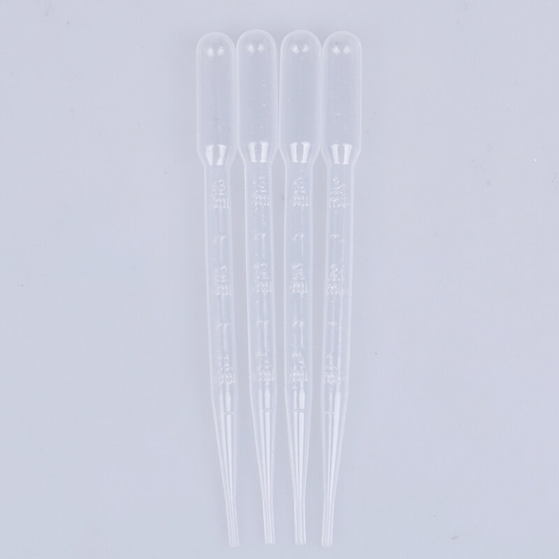 4 szt. 3ML pipety narzędzia laboratoryjne plastikowe jednorazowe skalowane Pasteur wkraplacz polietylenowe narzędzia do makijażu