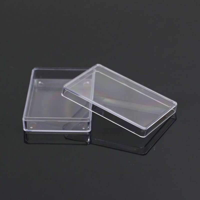 Caja Rectangular de plástico transparente para guardar cartas, contenedor de póker, para lugares de entretenimiento