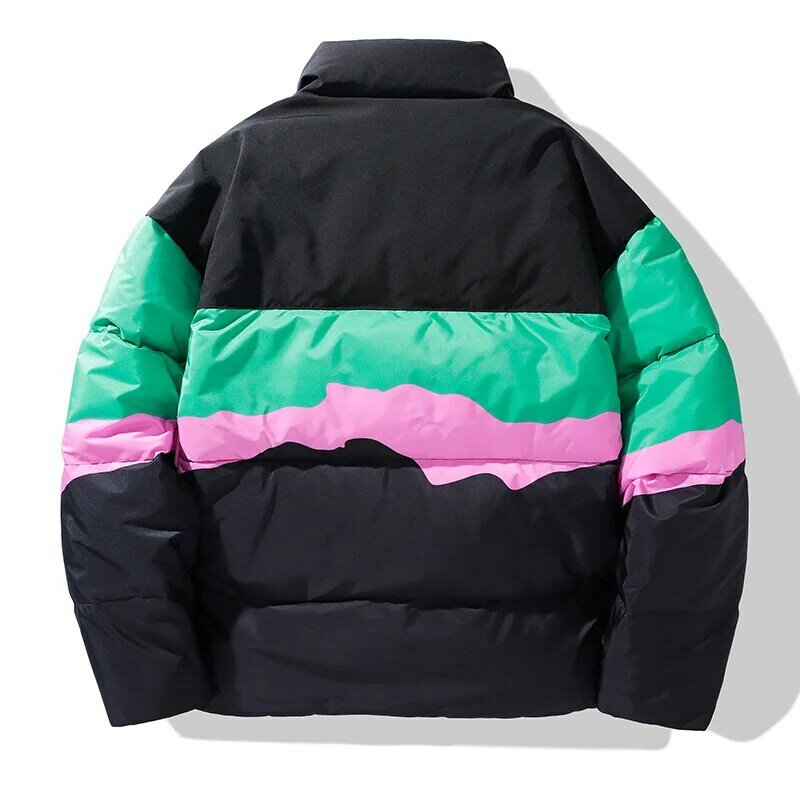Supzoom New Arrival Top Fashion 2021 Winter Stand Collar Warm Ins Trendy Loose Color Matching Down Jacket Men Patchwork Coat