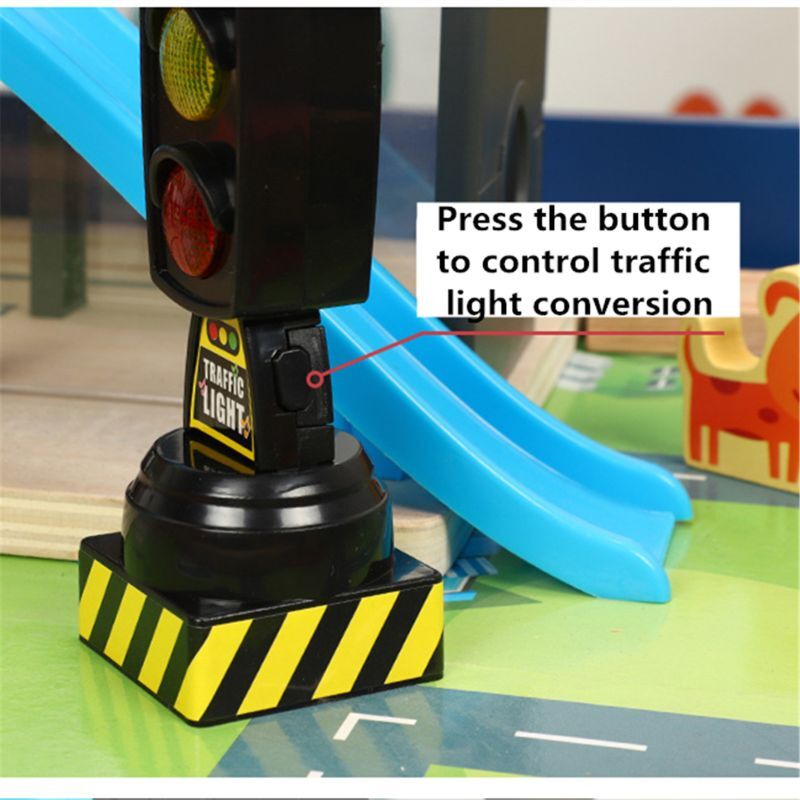 Señal de tráfico Singing Traffic Light Toy, modelo de señal de carretera, adecuado para tren Brio K1MA