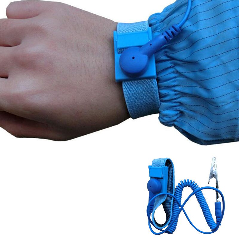 Bracelet réglable anti-leges, câble de décharge électrostatique ESD, dragonne réutilisable, main avec fil de mise à la terre