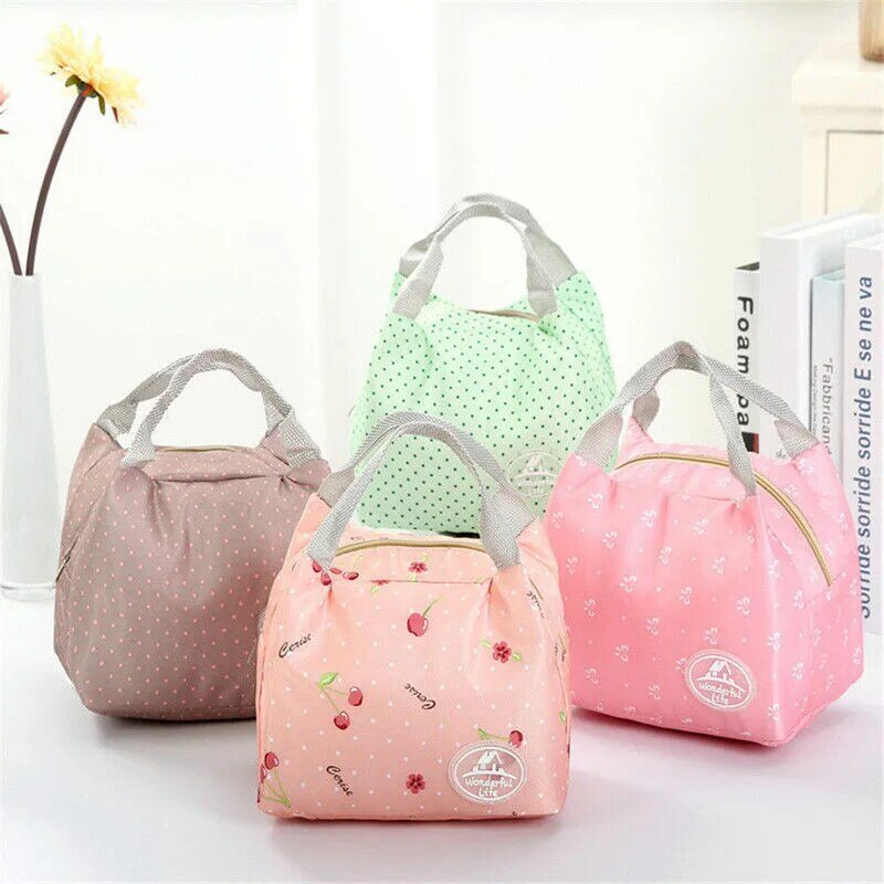 Functional Pattern Cooler Cute Portable Lunch Bags Thermal Insulated Container Lunch Box Portable Food Containe Storage Picnic