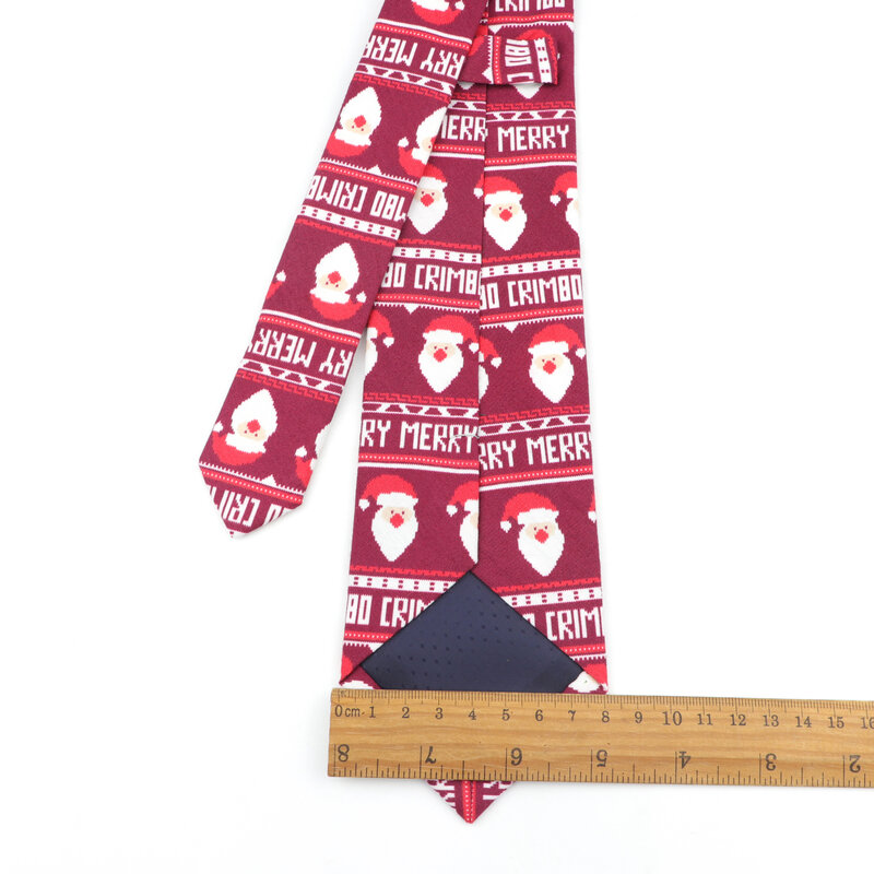 Corbata de algodón de 8CM para hombre, corbata informal de Papá Noel, muñeco de nieve, árbol, alce, copo de nieve, Festival, regalo para fiesta, cena, novedad