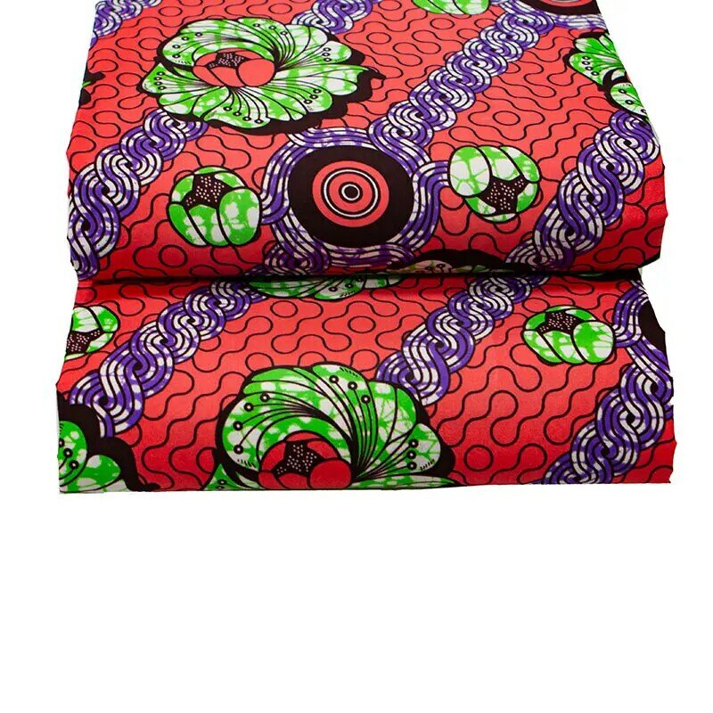 Afrykańska woskowana tkanina tkanina 2020 gorąca sprzedaż Tissus prawdziwy wosk prawdziwa gwarantowana tkanina czerwony afrykański drukowany na szycie sukienki ślubne