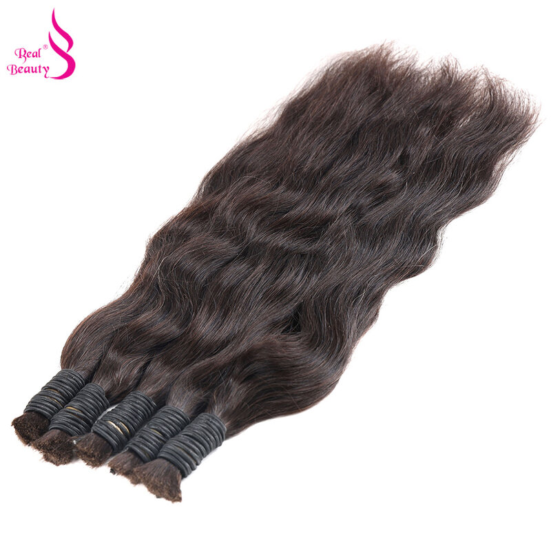 Real beleza remy cabelo humano em massa braizlian cabelo em linha reta em massa para trança 45-55cm tranças de crochê sem trama preto marrom volume do cabelo