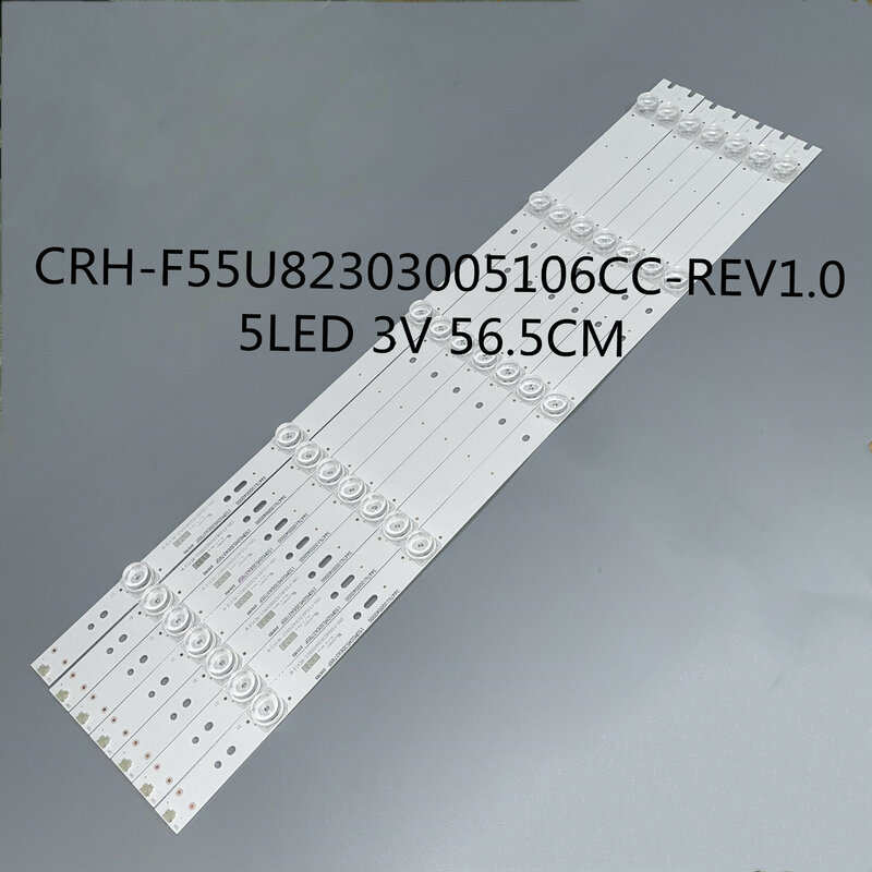 10 unids/lote 55 pulgadas alta calidad tira de LED LQ55AL88Y51 LQ55AL88Y81 CRH-F55U82303005106CC-REV1.0 E225LED 3V 56,5 CM