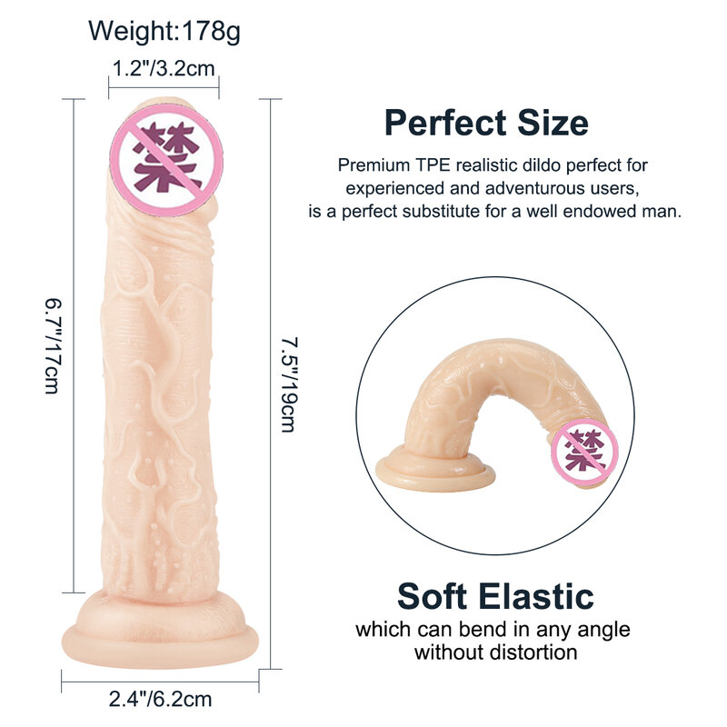 Gode Realistische Dildo Speeltjes Voor Vrouw 7/8 Inch Enorme Siliconen Penis Juguetes Sexuales Para La Mujer Penis Realistico Consolador