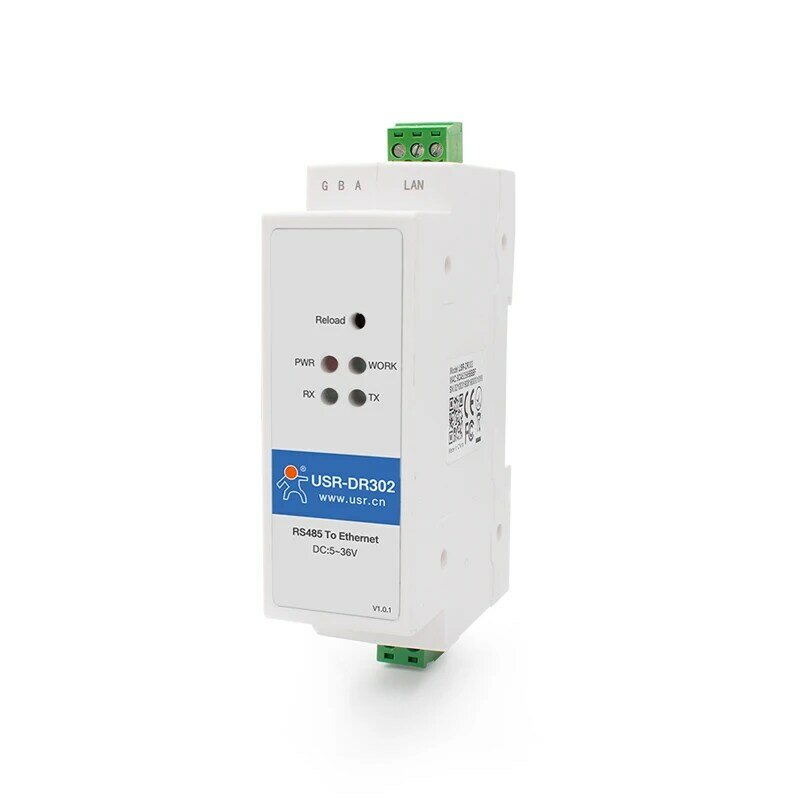 USR-DR302 DIN Rail Serial RS485 Ethernet TCP IP Server โมดูล Ethernet Converter Modbus RTU TO Modbus TCP หน่วย