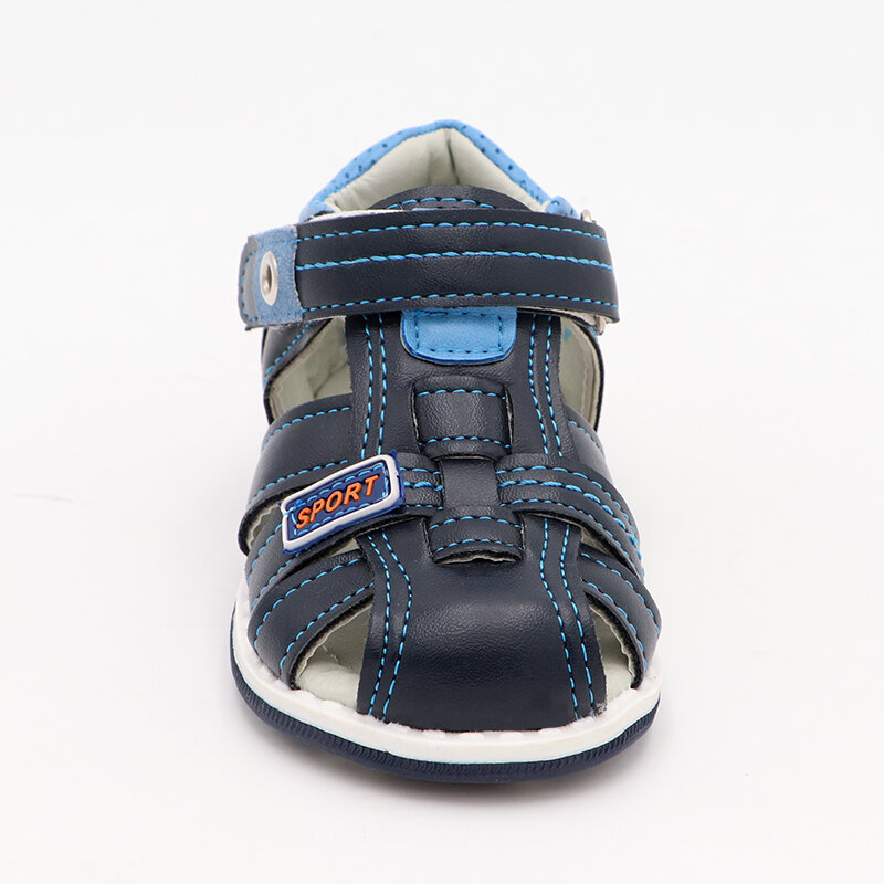 Sandal Ortopedi Anak Laki-laki Musim Panas Elang Lucu Sepatu Anak-anak Balita Kulit Pu untuk Anak Laki-laki Sepatu Datar Bayi Ujung Tertutup UKURAN 20-30 Baru