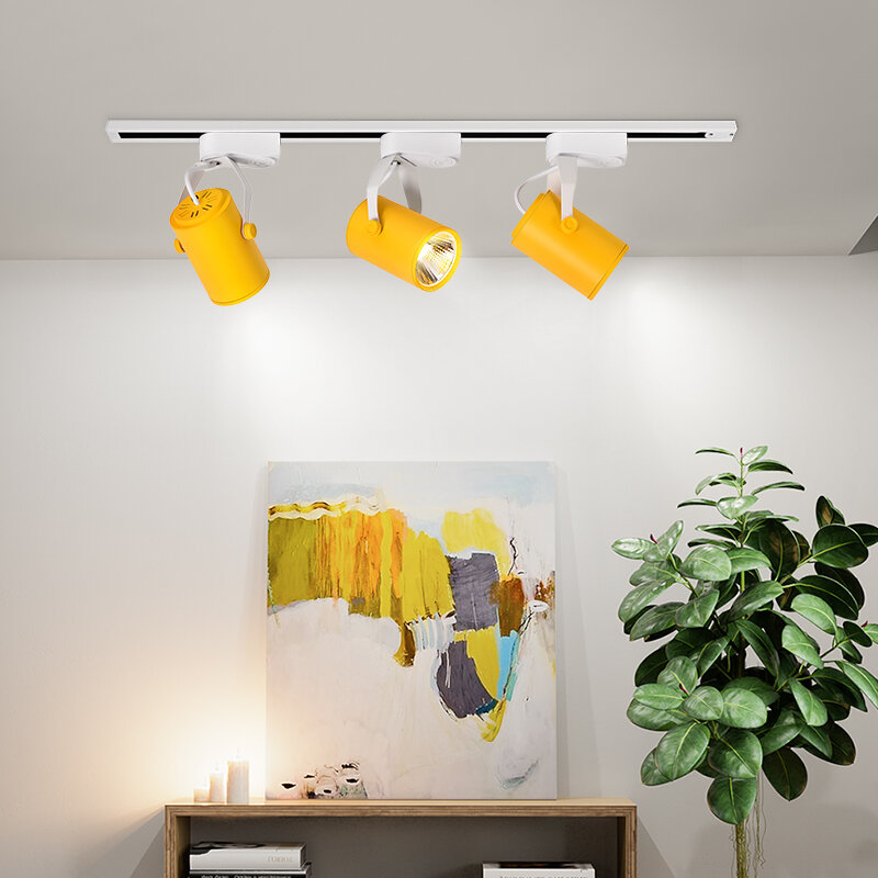 ODYSEN-foco LED de 1 piezas, accesorio con Tracklight negro y blanco para sala de estar, comedor, tienda en casa, sistema de lámparas