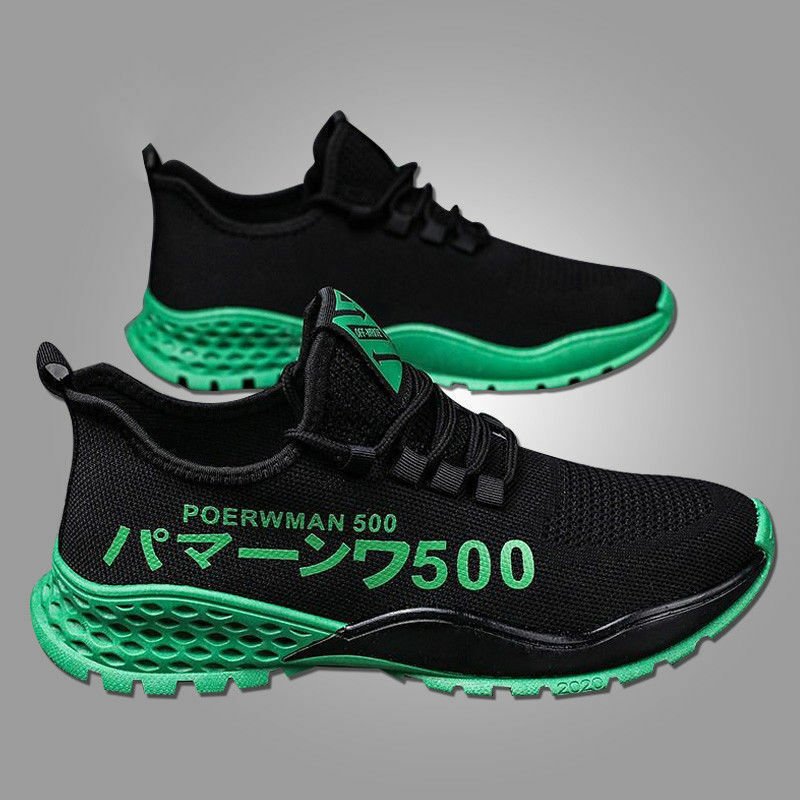 Spring new men's casual sports shoes trend men's shoes spring and autumn men's mesh breathable soft-soled running shoes
