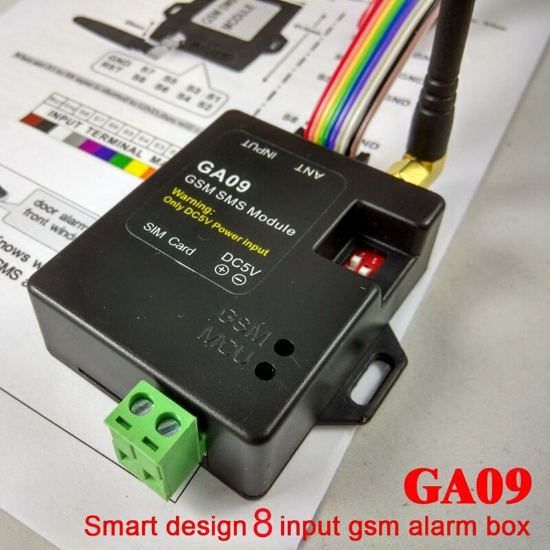 Intelligente Progettato di GSM di Sicurezza Domestica Sistema di Allarme di SMS e Chiamata di Allarme Senza Fili GA09