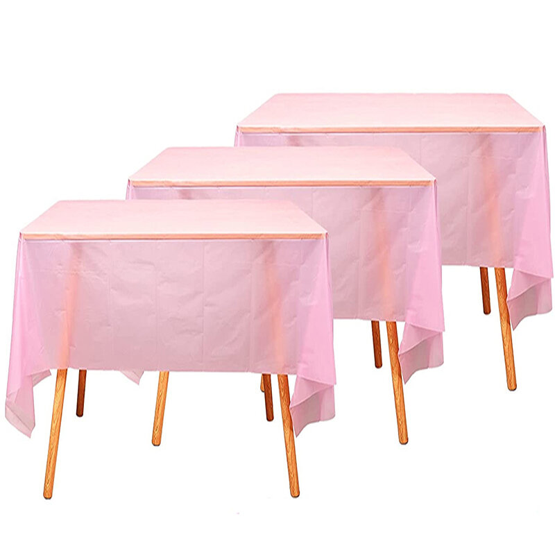 Holaroom Disposable Table Skirt Plastic Party 6 colors 75x430cm Table Cover for Happy Birthday Party Wedding Festival Decoration
