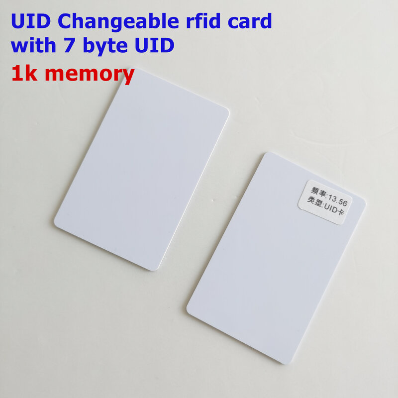 Tarjeta mágica china de 13,56 mhz para MIF-S50 S70, NFC, 0 Block, grabable, 7 bytes, UID, intercambiable, 1K, 4K, RFID