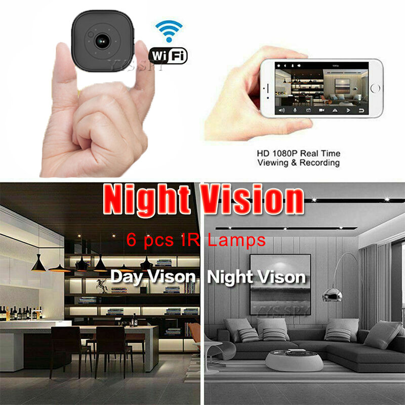 Mini Kamera Wifi 1080P H9 DV magnetyczny czujnik ruchu ciała Night Vision HD Kamera wideo Micro Cam Gizli Kamera IP zdalnego widok