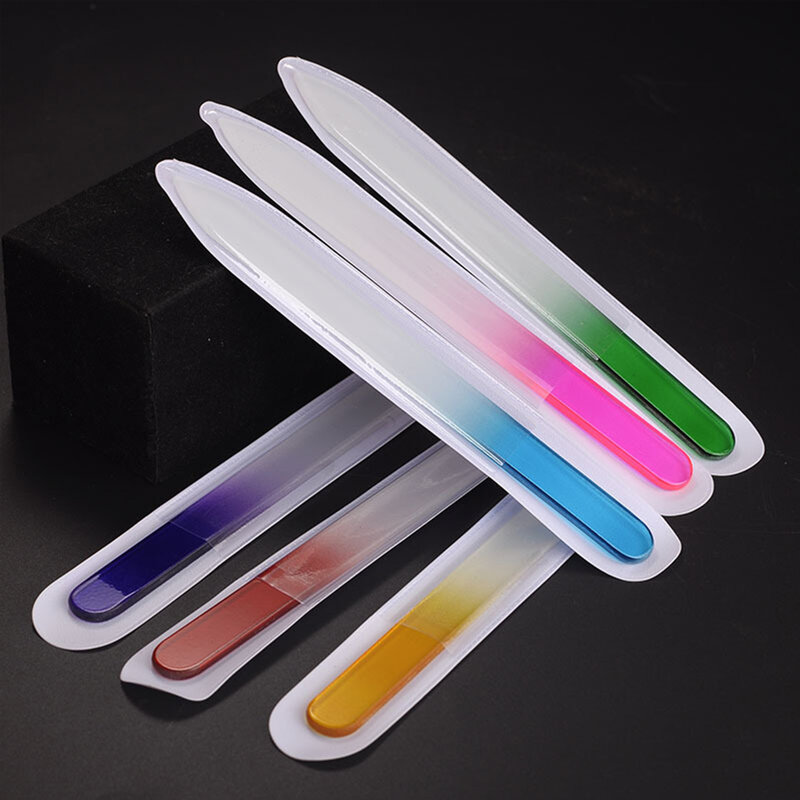 6pcs/set Nail File Crystal Polishing File Glass Nail Art Manicure File for Women Girl Professional Polishing