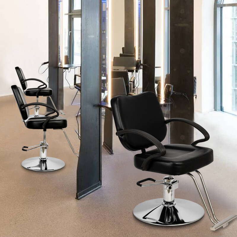 Cadeira de barbeiro feminina hc106, cadeira de cabeleireiro, barbeiro, cabeleireiro, preto, depósito dos eua, em estoque