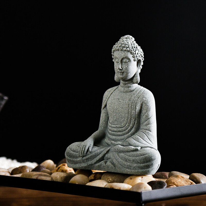 수지 부처님 동상 명상 석가모니 조각상 장식 홈 장식 풍수 조각 인테리어에 대한 큰 인형