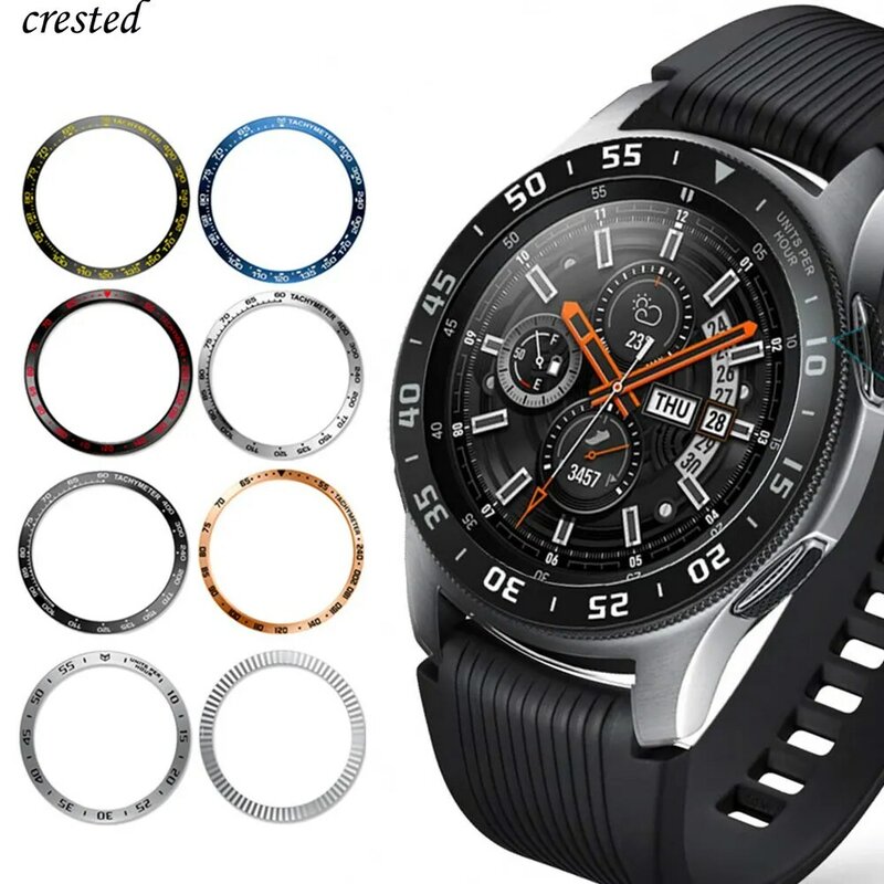 Metal Case For Samsung Galaxy Watch 46mm/42mm cover Gear S3 Frontier/Classic sport Adhesive Cover Bezel Ring Accessories 46/42 3