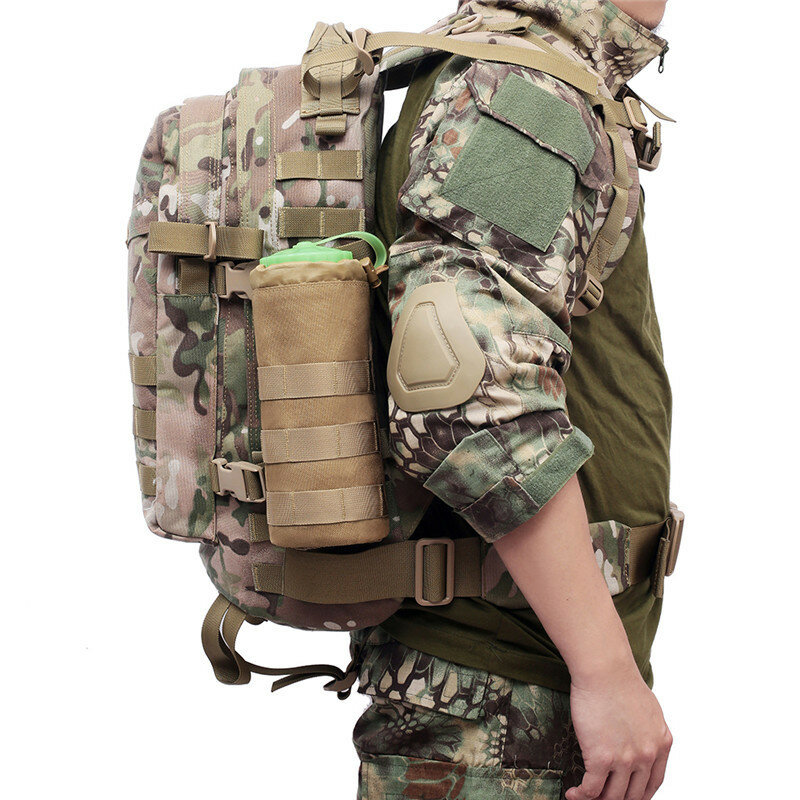 Tactical Molle torba na butelkę wody etui na wojskowe zewnątrz podróży Camping piesze wycieczki wędkowanie