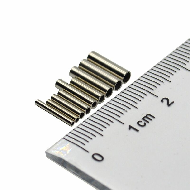 100pcs/Lot Hot Connector High Quality Round Copper single Copper  Line Crimping Sleeves Fishing Wire Tube Crimp Sleeve