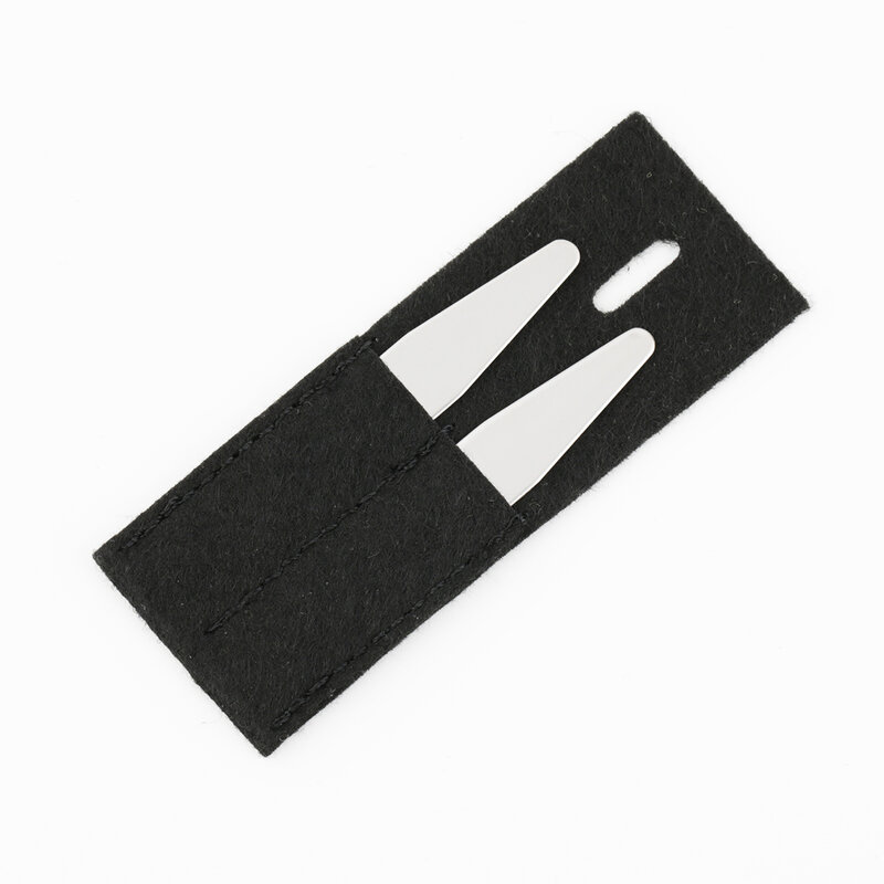 Персонализированный воротник из нержавеющей стали с косточками жесткости для формальных рубашек с выгравированным именем и логотипом