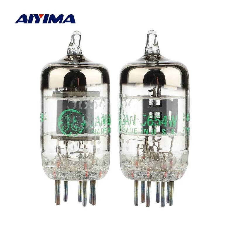 AIYIMA-Válvula de tubo de vacío 2 piezas GE 5654W GE5654, actualización de tubo electrónico de vacío para 6J1, 6m1, 6AK5, 6J1P, EF95, amplificadores de Audio de emparejamiento