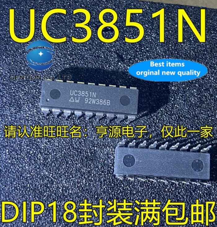 Controlador PWM IC UC3851 UC3851N DIP a 18 pies, 10 Uds., en stock, 100%, nuevo y original