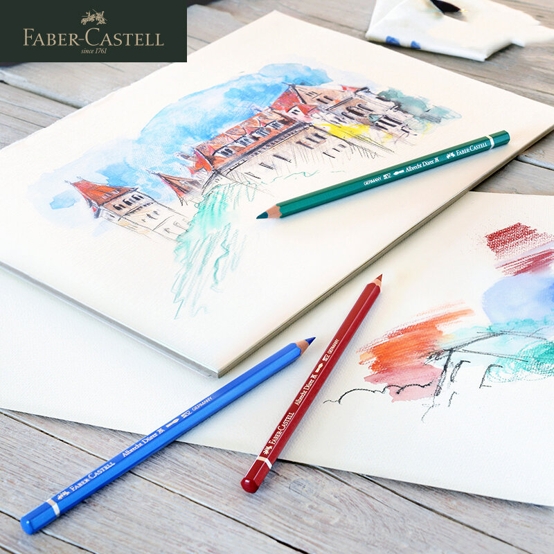 Faber Castell – crayons aquarelle professionnels, 12/24/36/48/60/1175 couleurs, Soluble dans l'eau, 72/120