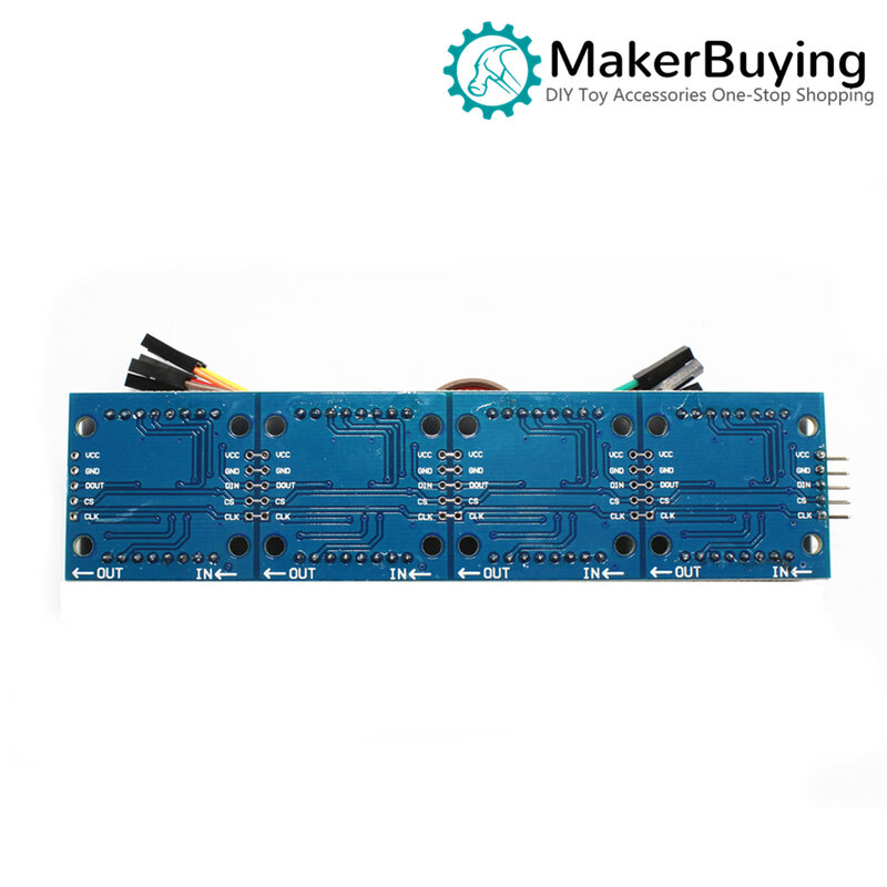 Max7219 módulo de matriz de pontos 4 matriz de pontos em um módulo de exibição mcu módulo de acionamento de controle