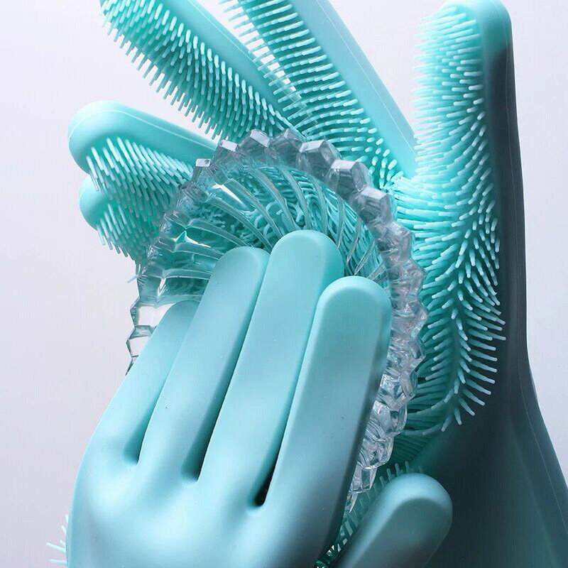 2 stücke silikon reinigungs handschuhe multifunktion ale magische silikon geschirrs pül handschuhe für küchen haushalt silikon waschen