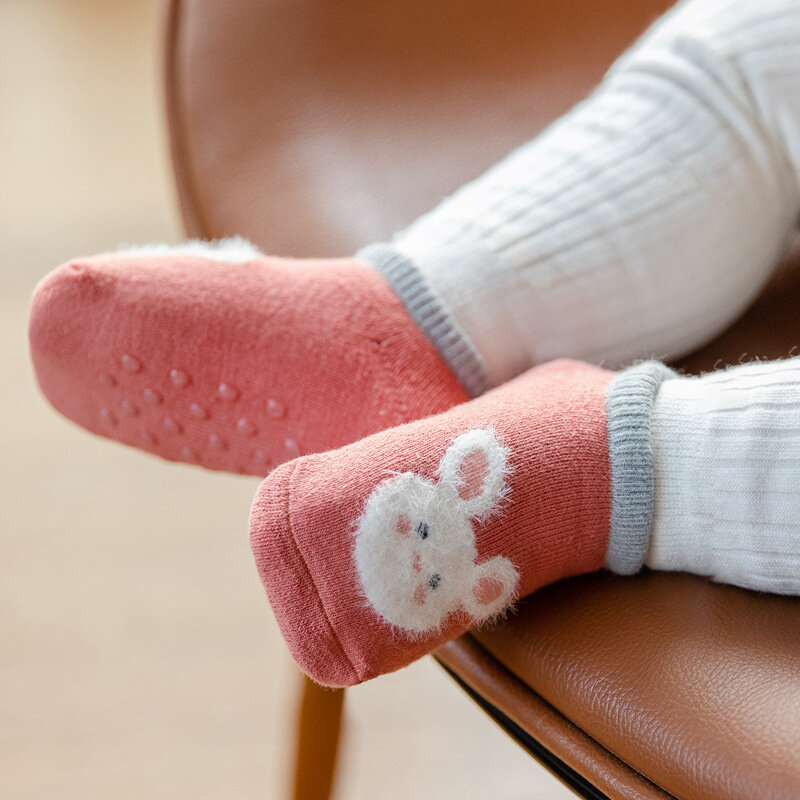 0-36m bebê outono inverno anti derrapante meias curtas recém-nascidos do menino da menina de algodão grosso quente chão meias criança criança acessórios