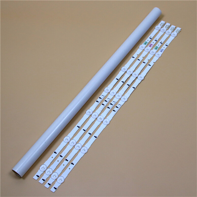 645มม.ทีวี LED Light Bars สำหรับ Samsung UE32J5105AK UE32J5120AK UE32J5150AS UE32J5170AS Backlight Strip Kit 7โคมไฟ LED เลนส์4แถบ