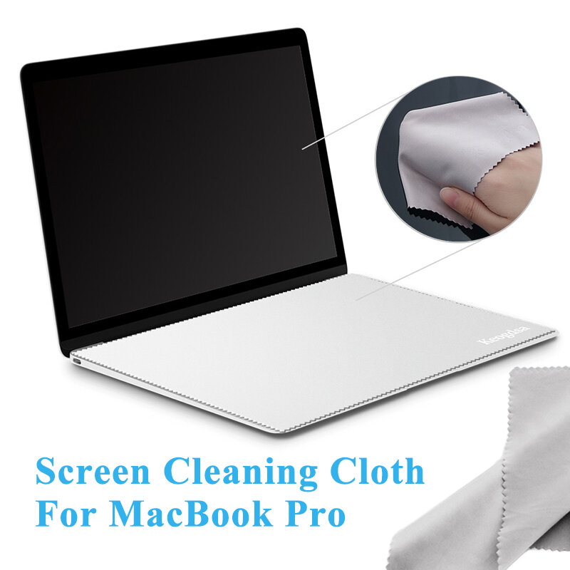 ไมโครไฟเบอร์กันฝุ่นป้องกันฟิล์มแป้นพิมพ์โน้ตบุ๊คผ้าห่มแล็ปท็อปหน้าจอทำความสะอาดผ้าสำหรับ MacBook Pro 13/15/16นิ้ว