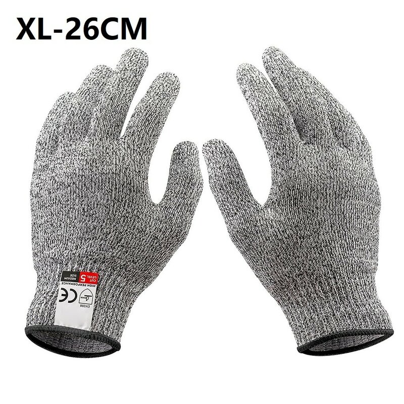 耐久性のあるカット耐性手袋、実用的な麻灰色の高レベル5、実用的、耐久性、高品質、新ブランド