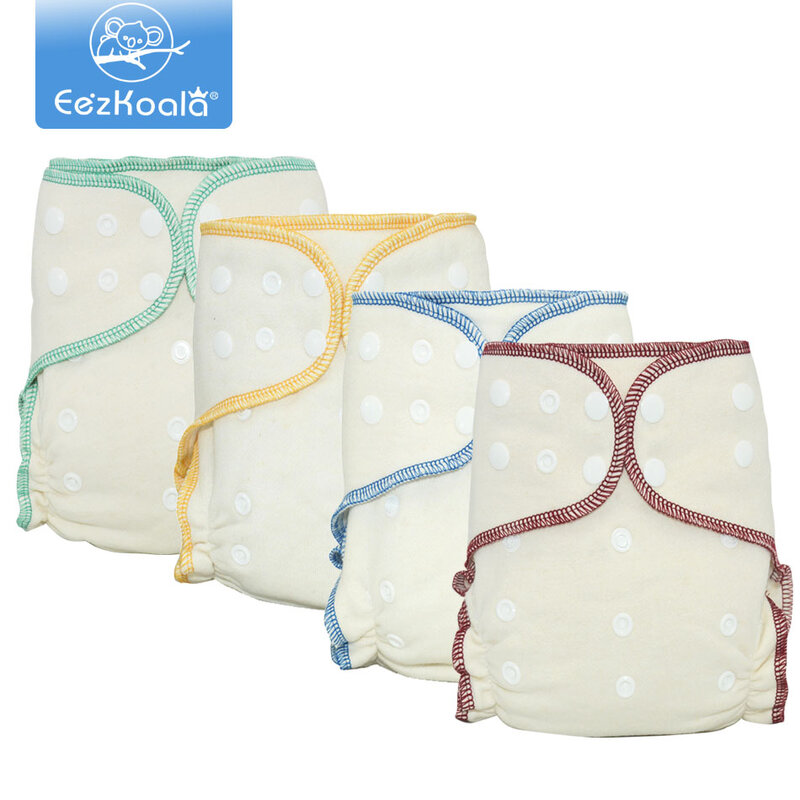 Eezkoala-環境にやさしい布おむつピース/ロット,aio,スナップインサート付き,5〜15kgの赤ちゃん用,高吸収性